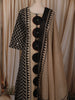 Black Geometric Printed Design Cotton Palazzo Suit with Matching Dupatta