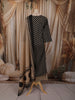 Black Geometric Printed Design Cotton Palazzo Suit with Matching Dupatta