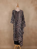 Black Geometric Printed Design Cotton Straight-Cut Salwar Suit