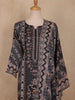 Black Geometric Printed Design Cotton Straight-Cut Salwar Suit