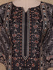 Black Geometric Printed Design Cotton Straight-Cut Salwar Suit