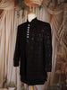 Black Geometric Sequins Embroidered Indo-Western Velvet Sherwani