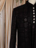 Black Geometric Sequins Embroidered Indo-Western Velvet Sherwani