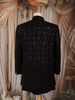 Black Geometric Sequins Embroidered Indo-Western Velvet Sherwani