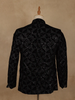 Black Geometric Sequins Embroidered Velvet Men’s Suit