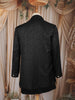 Black Geometric Textured Embroidered Indo-Western Polyester Sherwani for Men