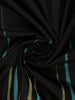 Black Multicolor Striped Design Silk Saree