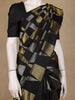 Black Geometric Woven Pure Kanchipuram Silk Saree with Zari Work