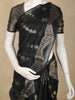 Black Gold Zari Butta Design Semi Banarasi Saree with Intricate Zari Border