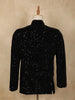 Black Heavy Sequins Embroidered Design Velvet Men’s Suit