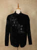 Black Heavy Sequins and Beads Embroidered Design Velvet Men’s Suit