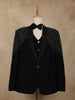 Black Intricate Black Beads Embroidered Design Brocade Men's Suit