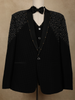 Black Intricate Black Beads Embroidered Design Brocade Men's Suit