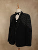 Black Intricate Black Beads Embroidered Design Brocade Men's Suit