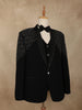 Black Intricate Black Beads Embroidered Design Brocade Men's Suit