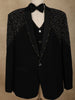 Black Intricate Black Beads Embroidered Design Brocade Men's Suit