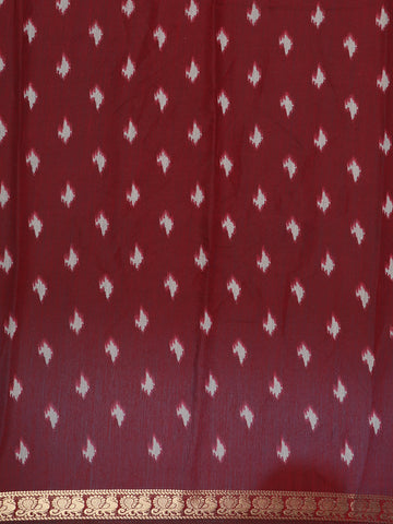 Black Leaf Printed Cotton Saree - Diadem