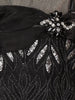 Black Leaf Sequins Design Party Wear Gown For Girls