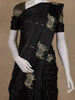Black Obstacle Design Woven Semi Tussar Saree