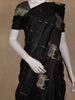 Black Obstacle Design Woven Semi Tussar Saree