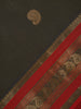 Black Paisley Butta Design Cotton Saree