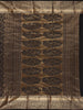 Black Paisley Butta Design Kanchipuram Silk Saree