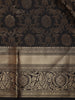 Black Paisley Butta Design Kanchipuram Silk Saree