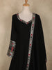 Black Paisley Design Semi Silk Gown with Dupatta