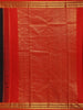 Black Paisley Designed Silk Saree