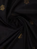 Black Paisley Designed Silk Saree