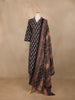 Black Paisley Printed Cotton Salwar Suit