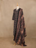Black Paisley Printed Cotton Salwar Suit