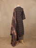 Black Paisley Printed Cotton Salwar Suit