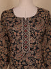 Black Paisley Printed Cotton Straight Cut Salwar Suit with Printed Dupatta