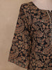 Black Paisley Printed Cotton Straight Cut Salwar Suit with Printed Dupatta