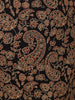 Black Paisley Printed Cotton Straight Cut Salwar Suit with Printed Dupatta