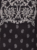 Black Paisley Printed Crepe Salwar Suit with Dupatta