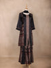 Black Printed Polished Cotton Palazzo Salwar Suit