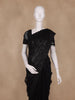 Black Sequin Embellished Design Net Saree