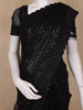 Black Sequin Embellished Design Net Saree