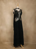 Black Sequin Embroidered Design Chiffon Palazzo Suit