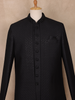 Black Sequins Design Georgette Sherwani Suit