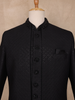 Black Sequins Design Georgette Sherwani Suit