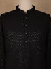 Black Sequins Design Cotton Kurta - Diadem