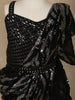 Black Sequins Embellished Design Chiffon Ready To Wear Kids Saree