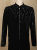 Black Sequins Embellished Design Polynosic Men's Sherwani Set