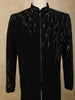 Black Sequins Embellished Design Polynosic Men's Sherwani Set