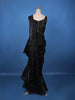 Black Sequins Embellished Satin Ready To Wear Saree - Diadem