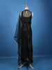 Black Sequins Embroidered Net Palazzo Suit With Dupatta