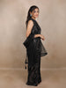 Black Sequins Embroidered Net Palazzo Suit With Dupatta